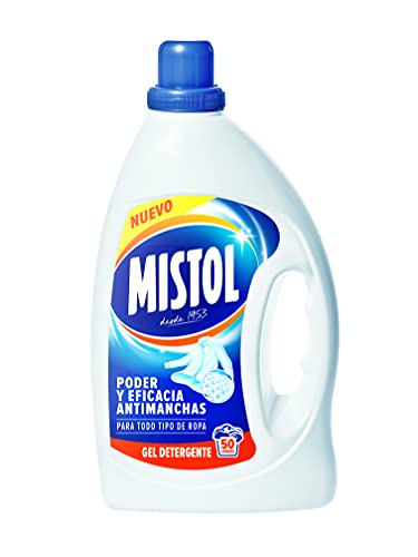 Mistol Gel Detergente líquido - Detergente líquido para lavadora, concentrado, para todo tipo de...