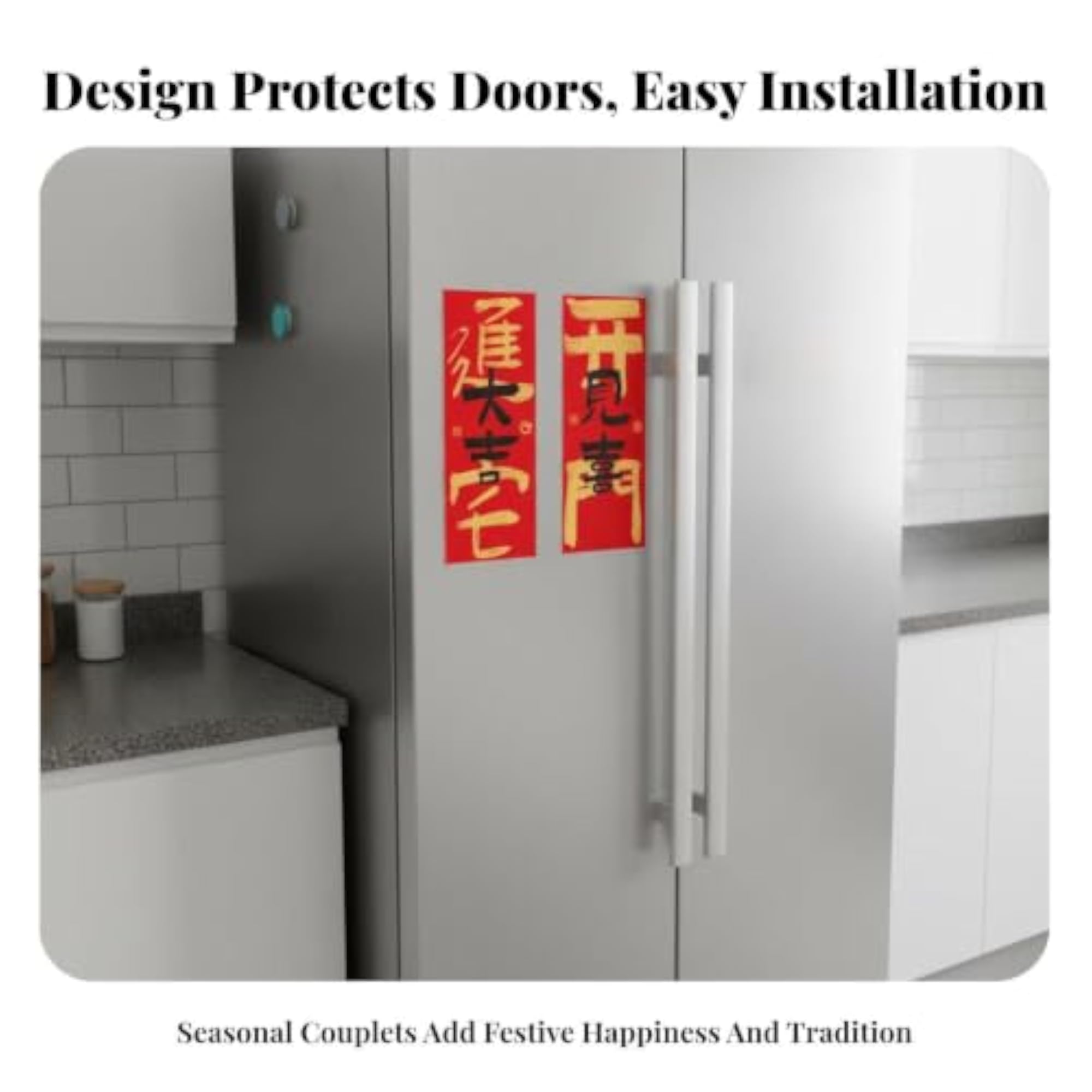 Spring Festival Couplets Door Sticker, New Year Decor