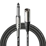 Stagg SAC3PXM DL - Cable XLR macho a Jack 6,3 mm, para Micrófono, Color Negro
