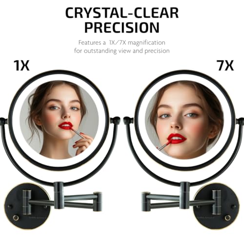 Espejo de Maquillaje de Pared Iluminado 9 pulgadas OVENTE miniatura 2