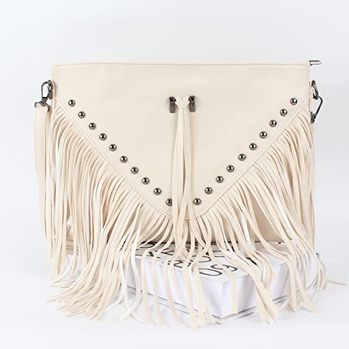 Hoce Women’s Leather Fringe Messenger Bag Hobo Crossbody Tassel Shoulder Bags, Gift for Mom Wife Girlfriend3