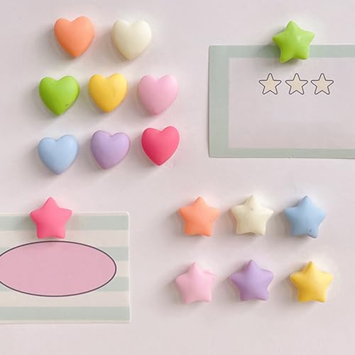 32 Piezas Imanes de Nevera con Corazón Estrellas 3D, Imane