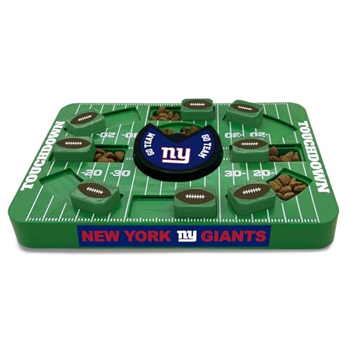 Image of Pets First NFL New York Giants Large Puzzle Toy for Dogs, Slow Feeder Board for Pets, New Bigger Size, Interactive Doggie Treat Toy