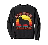 Photo Gallery retro vintage this girl loves her australian shepherd dog felpa Photo Gallery retro vintage this girl loves her australian shepherd dog felpa