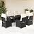 Udorich Stylish 7 Piece Patio Dining Set with Cushions, Black Rattan, Comfortable Outdoor Seating for Garden and Patio