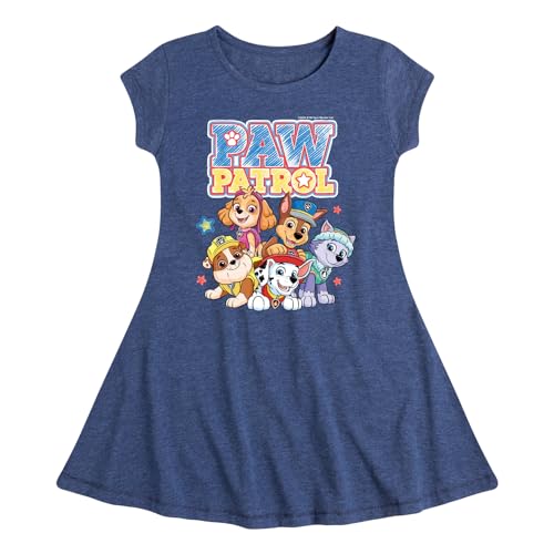 HYBRID APPAREL - Paw Patrol - Sketch Character Group - Toddler & Youth Girls Fit & Flare Dress