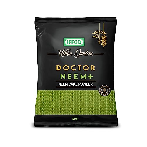 IFFCO Urban Gardens - Neem Khali 5 Kg - Pure Neem Cake Powder Extracted Through Cold Press Technology - Higher Azadirachtin & Neem Oil Content - Suitable for All Plants