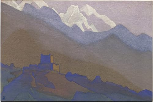 Image Peinture Murale Tibet Himalaya Nicholas Roerich - Tableau Abstrait 60x90cm