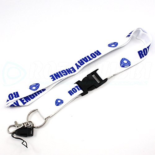 Rotary13B1 White/Blue Rotary Engine Lanyard