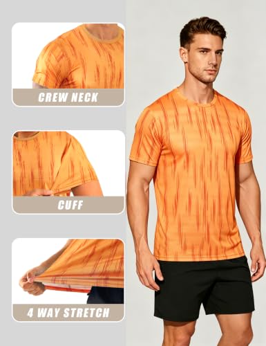 Image of APTRO Men's Workout Shirts Quick Dry Athletic Gym T-Shirts - Moisture Wicking Short Sleeve Performance Running Tees for Men