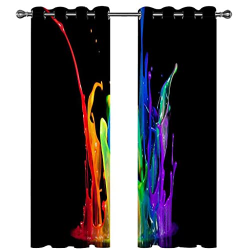 Rideau chambre occultant à oeillets moderne 3D isolant 200x160