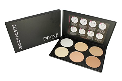 Cream Contour and Highlighting Makeup Kit - Contouring Foundation / Concealer Palette - Vegan, Cruelty Free & Hypoallergenic - Step-by-Step Instructions Included