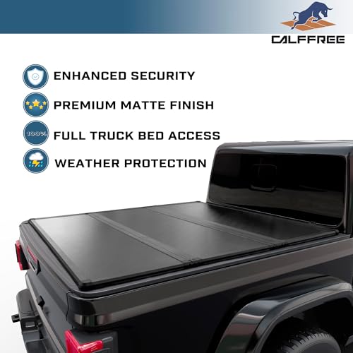 Image of Hard Folding Truck Bed Tonneau Cover |CFHT-031|Fits 2020-2026 Jeep Gladiator 5' Bed (60.3 inch)