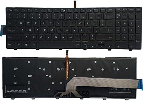 New English Laptop Replacement Keyboard for Dell Inspiron 15-5000 5542 5543 5545 5547 5548 5552 5557 5558 5559 5576 5577 5555 US Layout with Backlight