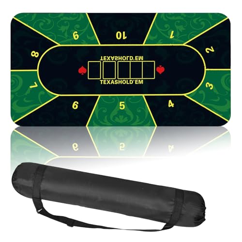 Courage Joy Kindness Texas Holdem Poker Rubber Mat Poker Mat Folding Poker Table Top Layout For Play Cards Poker Table Top 47 x 24 PokerGames Blackjack Casino Portable Poker Accessories
