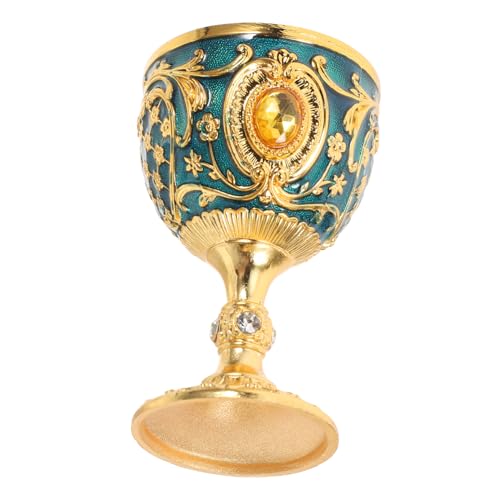 COLLBATH Cáliz Vintage Resistente De Metal con Diseño Retro Copa para Vino y Decoración para Hogar Bar y Uso Ceremonial Halloween