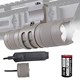 Monstrum 150 Lumens Flashlight with Remote Pressure Switch and Picatinny Rail Mount | Flat Dark Earth