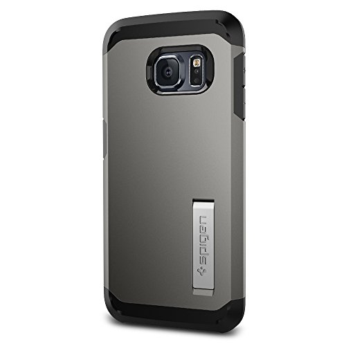 Spigen Tough Armor Galaxy S6 Edge Case with Kickstand and Extreme Heavy Duty Protection and Air Cushion Technology for Galaxy S6 Edge 2015 - Gunmetal