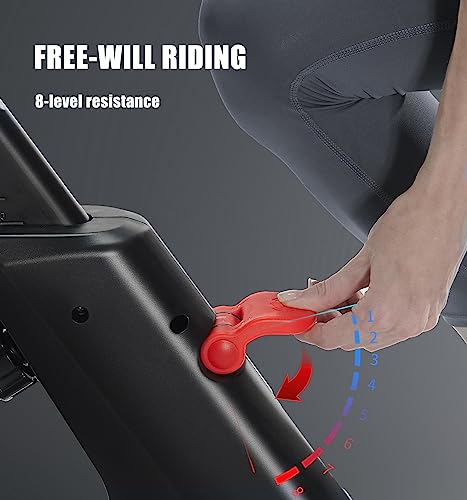 stationary bike bancon exercise bike bluetooth 350lbs capacity magnetic resistance with heavy flywheel and lcd monitor upgraded versionblack