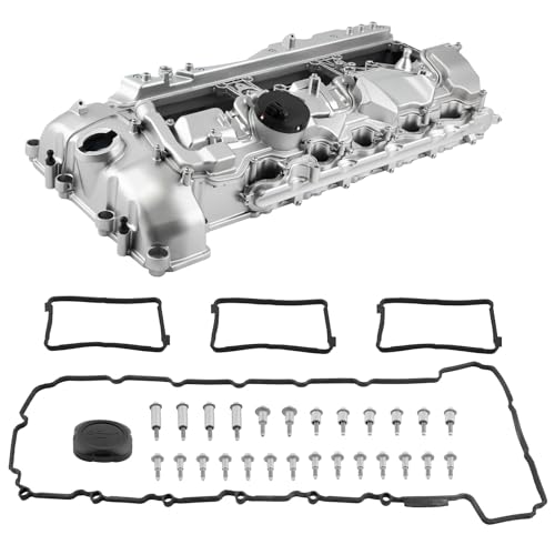 N55 Aluminum Engine Valve Cover 11127570292 for BMW 135i 535i 530i 335i 640i 435i 740i 740Li X1 X3 X4 X5 X6, with Gaskets Oil Cap by maXpeedingrods - Used condition - US$67.49