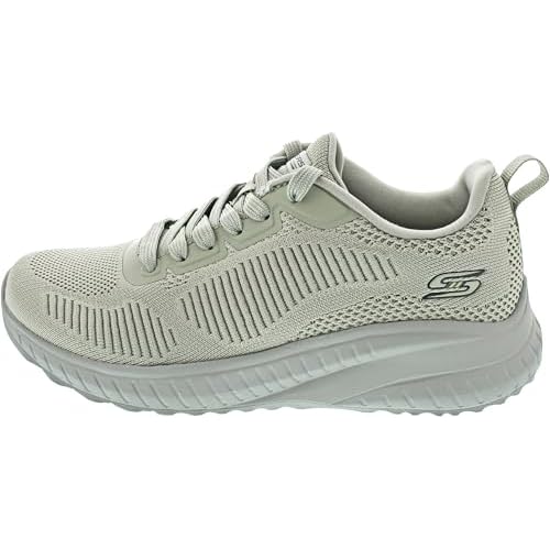 Skechers Bobs Squad Chaos Face Off, Zapatillas de Deporte Mujer, Sage Engineered Knit, 38 EU