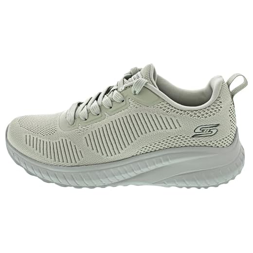 Skechers Bobs Squad Chaos Face Off, Zapatillas de Deporte Mujer, Sage Engineered Knit, 38 EU