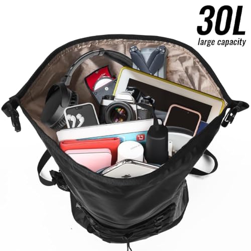 Faraday Travel Backpack Dry bag - Bolsa seca militar impermeable de 30L para deportes y exteriores con bloqueo RFID y protección contra seguimiento y espionaje miniatura 3