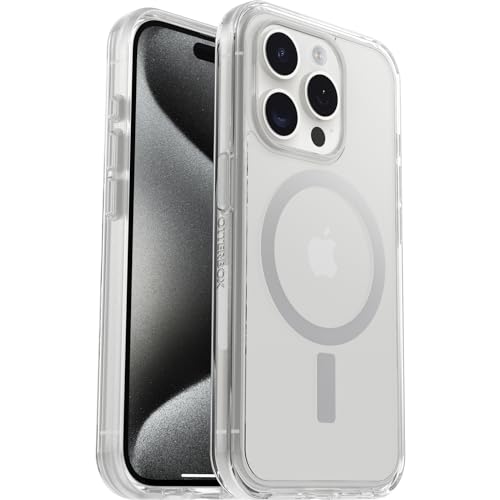 OtterBox Symmetry Clear MagSafe Case for iPhone 15 Pro, Clear