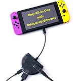 Switch Dock with Ethernet (RJ45) by CharJenPro Stingray. Portable Nintendo Switch docking station: HDMI, 2 USB, Ethernet, Translucent body. Funded Kickstarter
