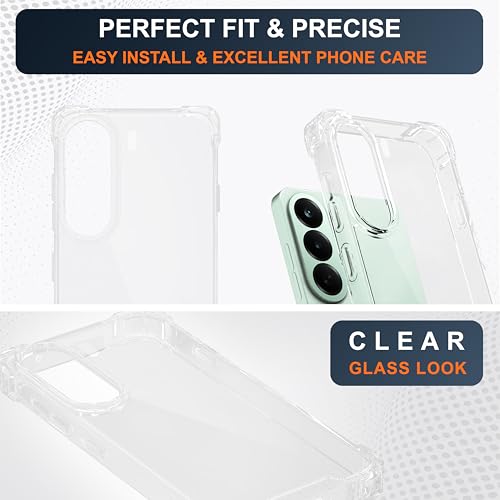 Image of CEDO Cover for OnePlus Nord CE 6 Lite (5G) | Camera Protection Shockproof Bumper-Edge | 360 Degree Protection Acrylic Crystal Clear TPU+PC | Transparent Back Case Backcover (Transparent)