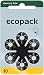 Produktbild 60 ecopack Batterien Gr. 10 Hörgerätebatterien (10x 6er Blister) Gelb 1,4V 24610