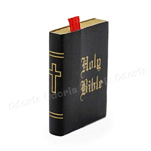 Odoria Escala 1/12 Miniaturas Livro da Bíblia Sagrada Decoração Acessórios da Casa de Bonecas
