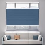 Top-Down Bottom-Up Cordless Cellular Shades - Blackout & Light-Filtering Options Custom Stylish Blue Color for Privacy & Light Control