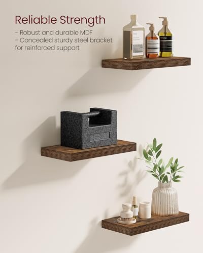 Décoration murale salon avec le lot de 5 étagères flottantes VASAGLE 39cm