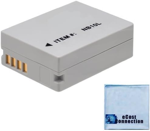 NB-10L 1550mAh Battery for Canon PowerShot SX50 HS, SX40 HS, G15, G16, SX60, and G1 X Cameras