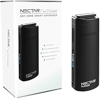 Nectar Platinum Dry Herb Vape | 2 Year Warranty | 2-in-1 Convection Vaporizer | 3500mAh, 100% Isolated Airflow, OLED Display and Precise Temp Control, Dry Herb and Wax, Max Temp: 240°C, 12s Heat time