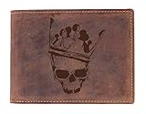 GESCHENKIDEE: Das ideale Geschenk für alle Totenkopf begeisterten ist diese Leder-Geldbörse