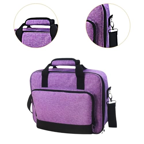 Funda para proyector universal de poliéster, con múltiples bolsillos, asa y correa ajustable para hombro, tamaño grande (36 x 10 x 28 cm) miniatura 5