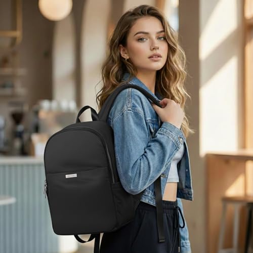 Image of VISMIINTREND College Backpack for Women, Girls |fits 13 Inch Laptop| Nylon Casual Daypack|Stylish Backpack|Bags for Tution | School | Travel |New Year Gifts