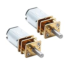 2PCS DC 6V 500RPM Speed Reduction Motor N20 3mm Shaft Mini Metal Gearwheel Gear Motor with Full Metal Gearbox Micro Motor