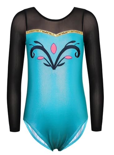HOZIY Leotards for Girls Gymnastics Size 7-8 Years Old 7/8 Long Sleeve Sleeved Embroidered Flower Floral Black Lace Bodysuits Outfits Apparel for Kids