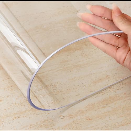 Mantel de PVC impermeable de alta calidad, 2 mm de grosor, placa de cristal transparente, mantel de vidrio suave, a prueba de aceite, cubierta de escritorio de oficina, resistente a la suciedad, 40 x