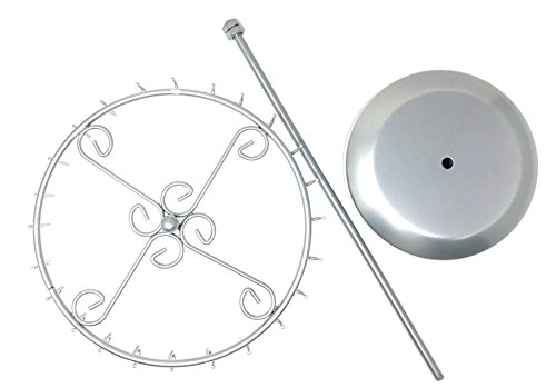 Antique Silver Color 24 Hooks Rotating Necklace Holder Jewelry Organizer Display Stand w/Gift Box - Thumbnail 2