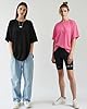 ALGALAROUND T-Shirts for Women Oversize Crew Neck Short Sleeve Oversized T-Shirts Loose Fit Summer Basic Casual Womens Tops for Ladies Going Out Black XXXL #2