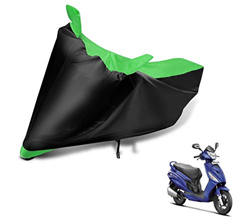 Image of Auto Hub Scooty Cover Compatible with Hero Maestro with Mirror Pocket, Dustproof, Heat Resistant, Triple Stitched, Maestro Scooty Cover- Black, Green