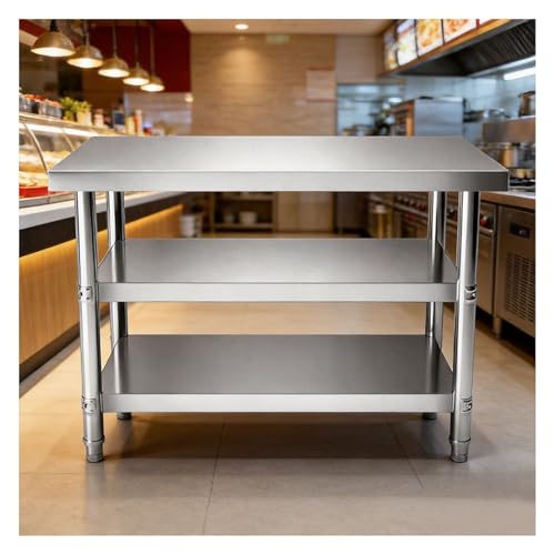 Stainless Steel Workbench with Shelves