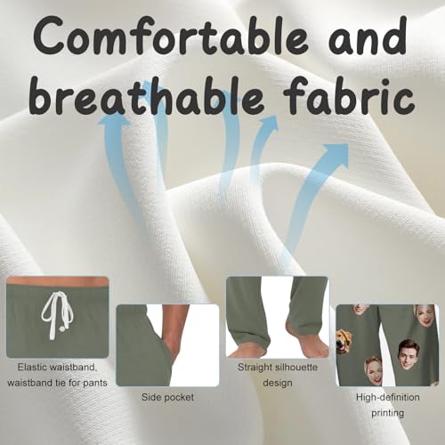 Personalized Pajamas Pants For Men,Custom Pajama Pants With Facial Photos,Birthday Halloween For Men3