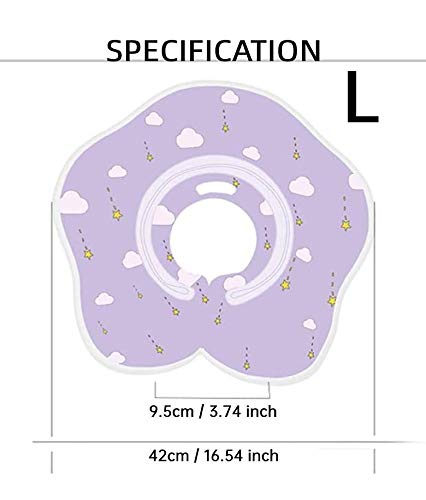 QIYI Baby Swimming Neck Ring, Baby Float Ring Bath Inflatable Neck Pool Floats with Safe Home Safety Armpit Ring for Toddler Age of 0-36 Months (L)