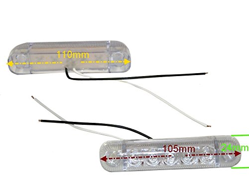 Aerzetix - Set di 10 luci di posizione 5 LED 24V