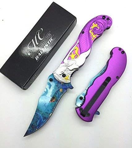 Master Collection Mc-a013pe 5" Closed Mermaid Folder Assisted Open Pocket Hunting Tactical Outdoor Knife